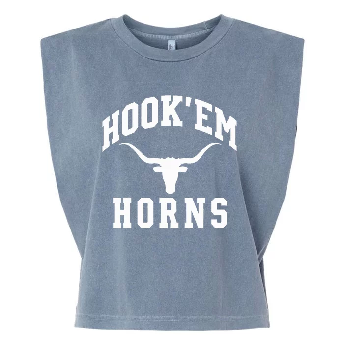 Hookem Horns Women Longhorn Head Garment-Dyed Women's Muscle Tee