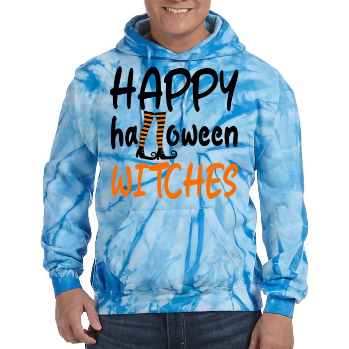 Happy Halloween Witches Cute Tie Dye Hoodie