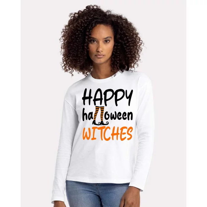 Happy Halloween Witches Cute Womens Cotton Relaxed Long Sleeve T-Shirt