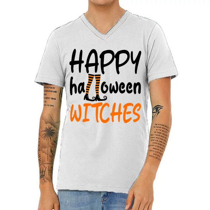 Happy Halloween Witches Cute V-Neck T-Shirt