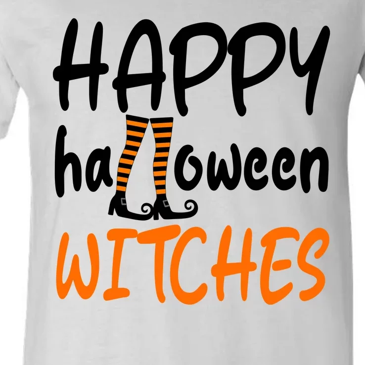 Happy Halloween Witches Cute V-Neck T-Shirt