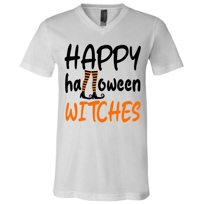 Happy Halloween Witches Cute V-Neck T-Shirt