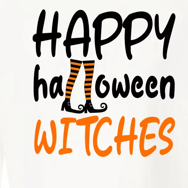 Happy Halloween Witches Cute Cropped Pullover Crew