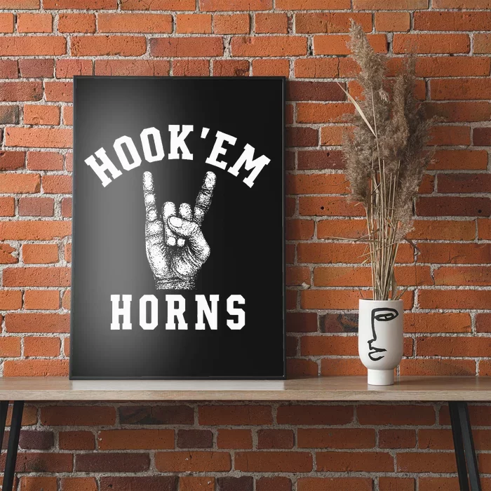 Hookem Horns Women Longhorn Head Poster