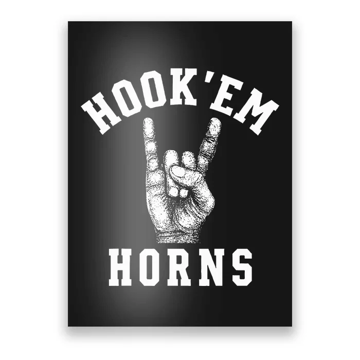 Hookem Horns Women Longhorn Head Poster