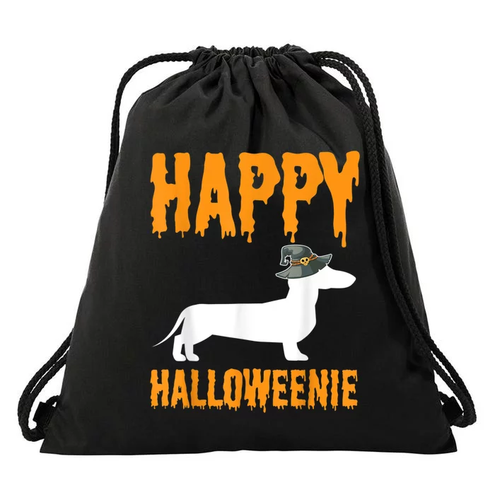 Happy Halloweiner Wiener Dog Costume Dachshund Halloween Drawstring Bag