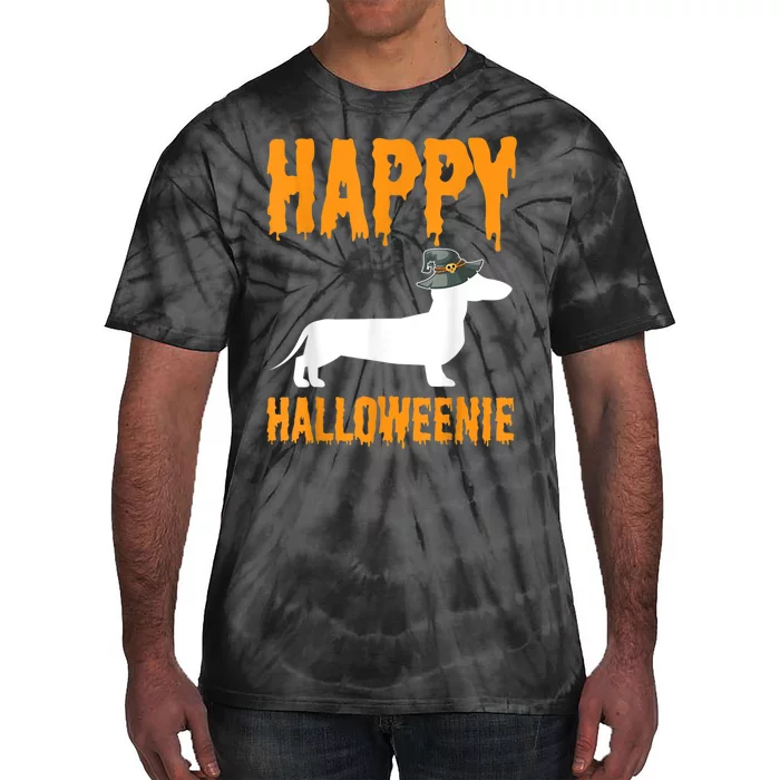 Happy Halloweiner Wiener Dog Costume Dachshund Halloween Tie-Dye T-Shirt