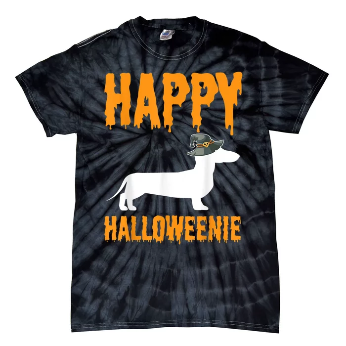 Happy Halloweiner Wiener Dog Costume Dachshund Halloween Tie-Dye T-Shirt