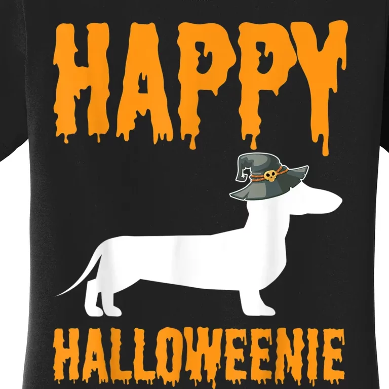 Happy Halloweiner Wiener Dog Costume Dachshund Halloween Women's T-Shirt