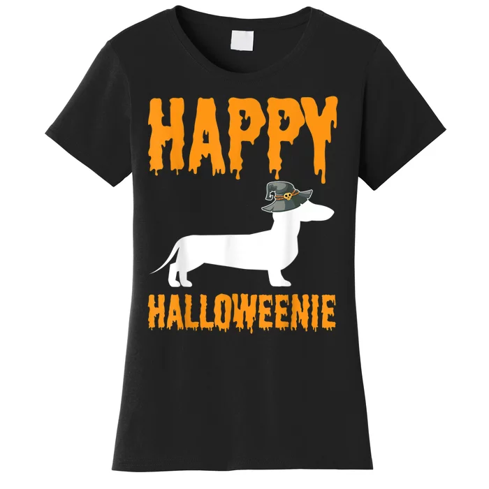 Happy Halloweiner Wiener Dog Costume Dachshund Halloween Women's T-Shirt