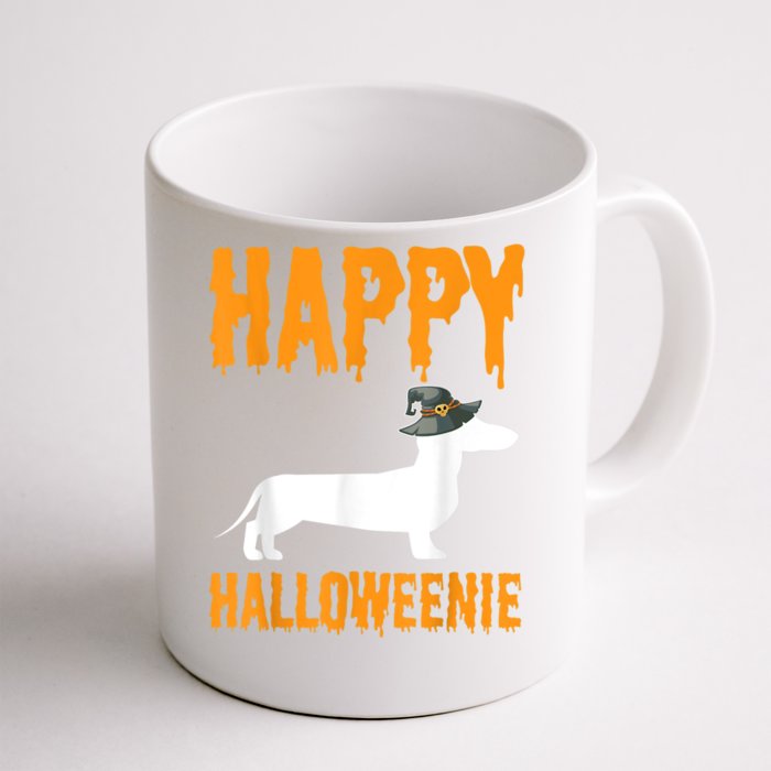 Happy Halloweiner Wiener Dog Costume Dachshund Halloween Front & Back Coffee Mug