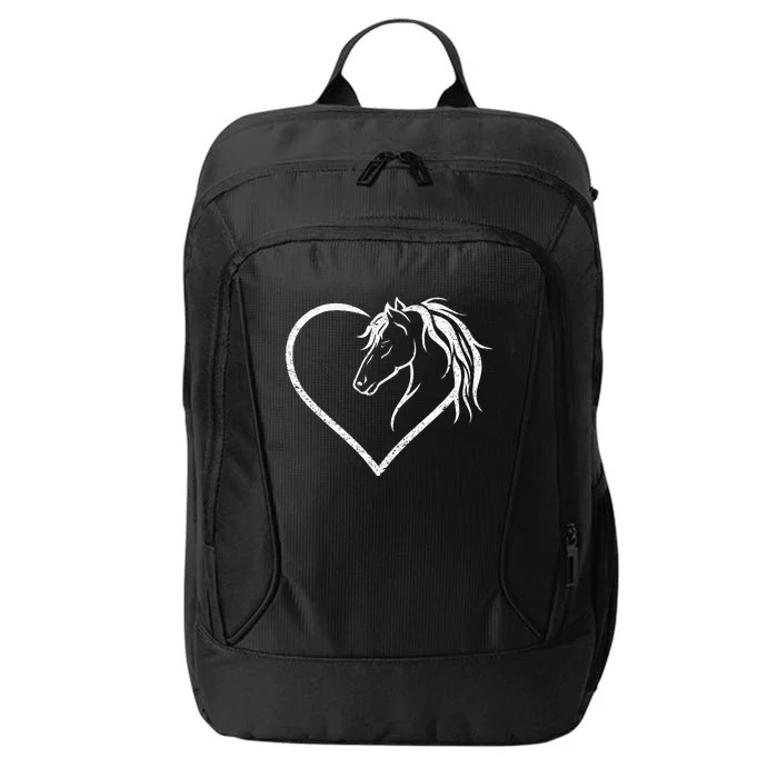 Horse Head With A Heart Riding Horse City Backpack