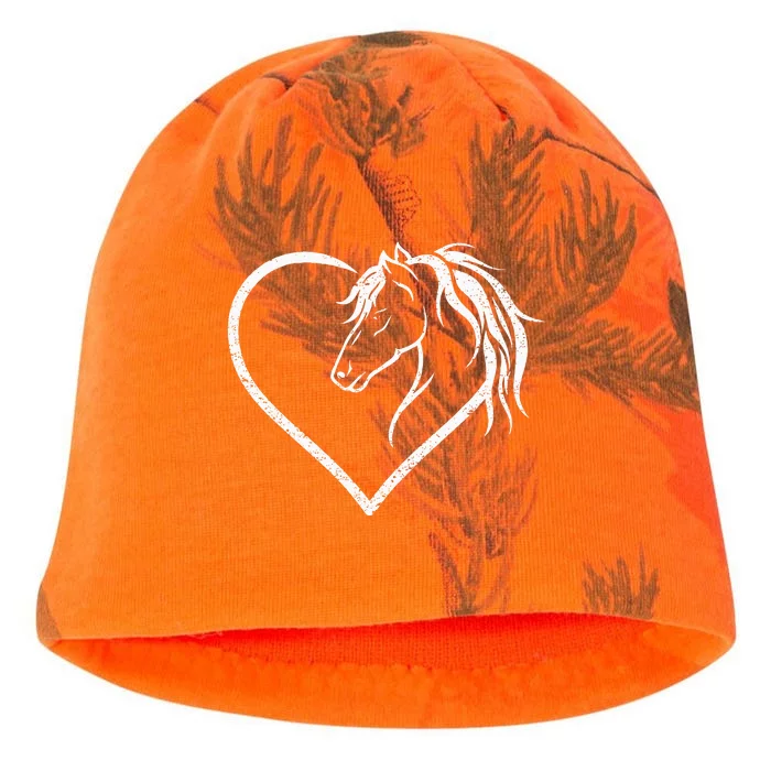 Horse Head With A Heart Riding Horse Kati - Camo Knit Beanie