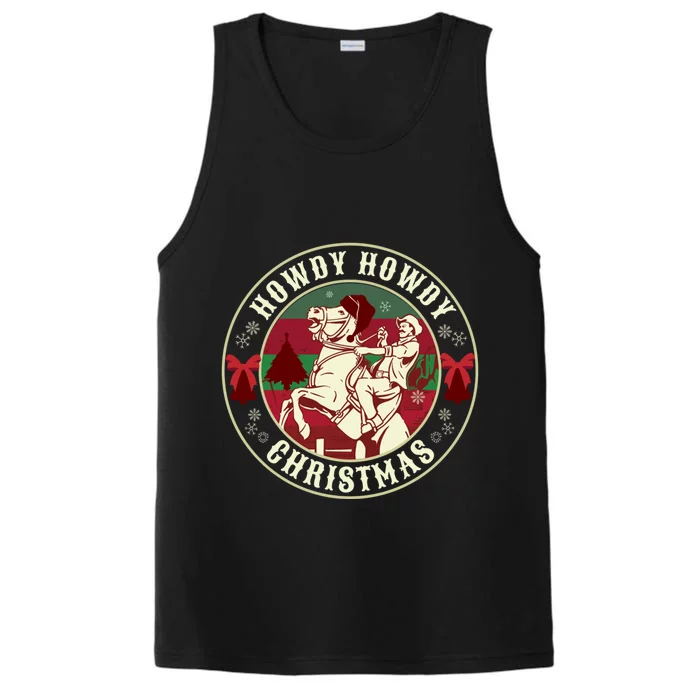 Howdy Howdy Western Christmas Performance Tank