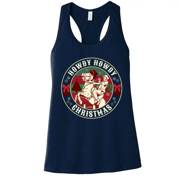 Howdy Howdy Western Christmas Women's Racerback Tank