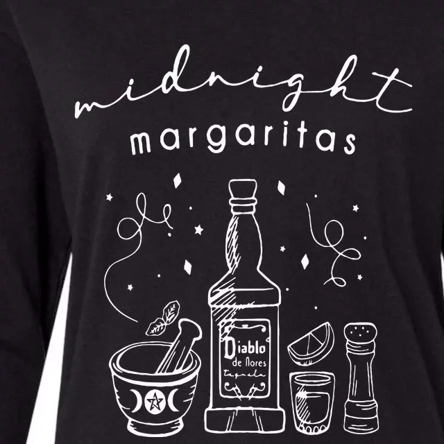 Hilarious Halloween Witch Party with Midnight Margaritas Womens Cotton Relaxed Long Sleeve T-Shirt