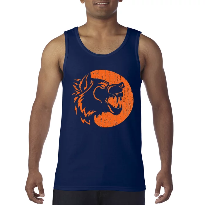 Halloween Howling Werewolf Fangs Pumpkin JackOLantern Tank Top