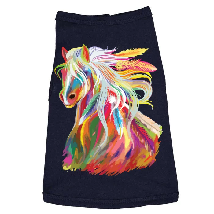 Horse Head Watercolor Equestrian Doggie Tank