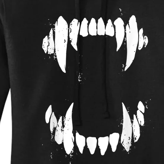 Halloween Horror Wolf Dog Vampire Monster Teeth Costume Women's Pullover Hoodie