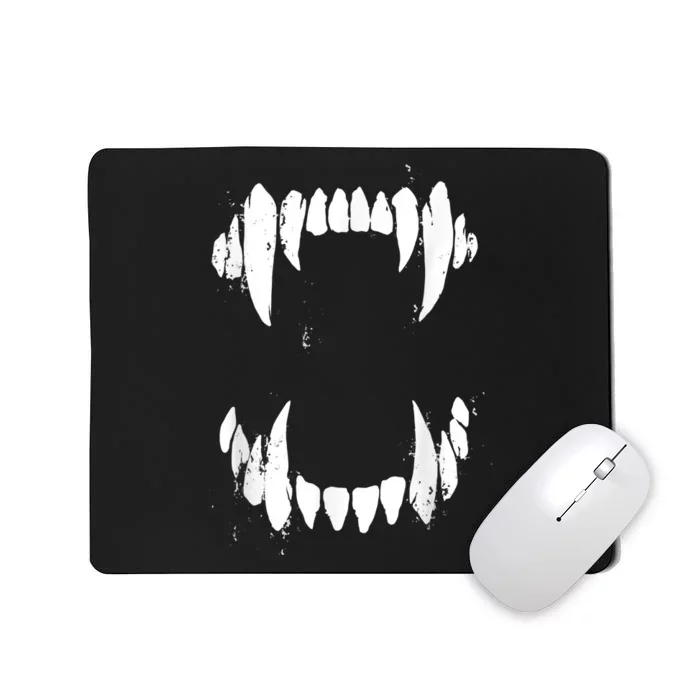 Halloween Horror Wolf Dog Vampire Monster Teeth Costume Mousepad