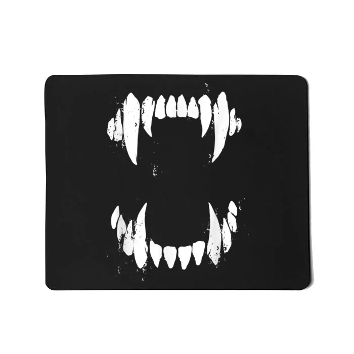 Halloween Horror Wolf Dog Vampire Monster Teeth Costume Mousepad