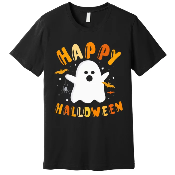 Happy halloween with funny boo ghost Premium T-Shirt