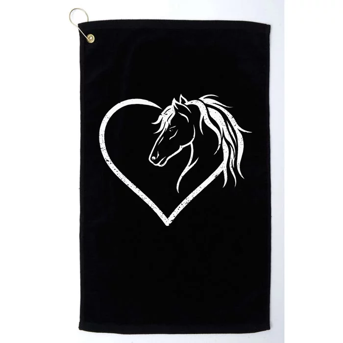 Horse Head With A Heart Riding Horse Platinum Collection Golf Towel