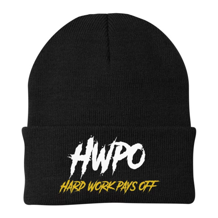 HWPO Hard Work Pays Off Motivate And Hustle Knit Cap Winter Beanie