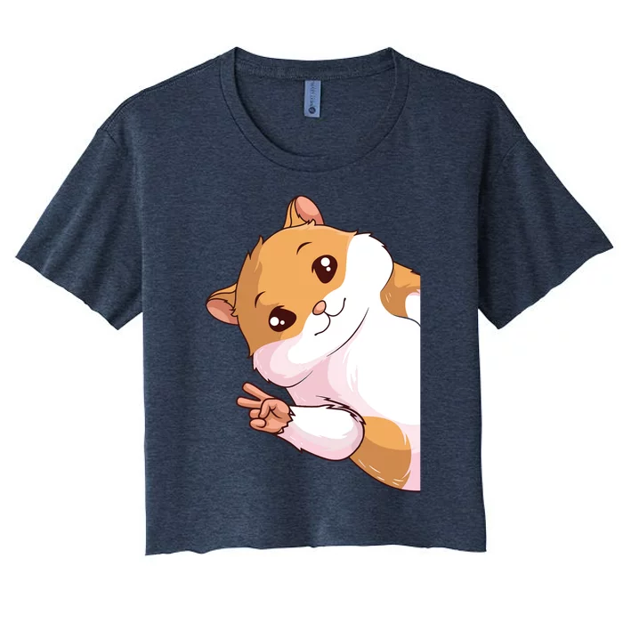 Hamster Hammy Women Boy Girl Women's Crop Top Tee