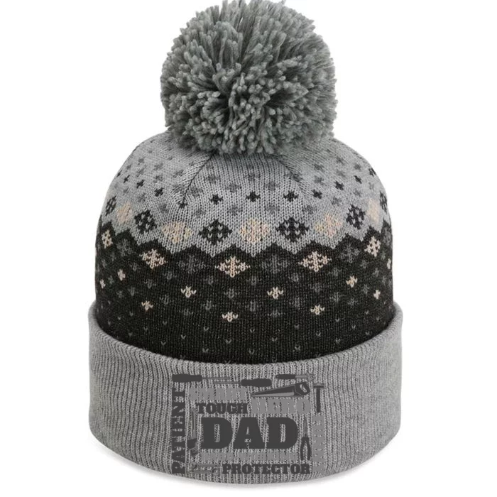 Hero Hard Working Dad Fathers Day Gift The Baniff Cuffed Pom Beanie