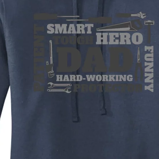 Hero Hard Working Dad Fathers Day Gift Women's Pullover Hoodie