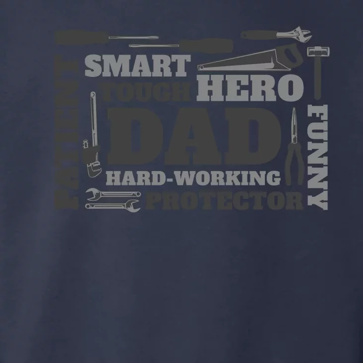 Hero Hard Working Dad Fathers Day Gift Toddler Hoodie