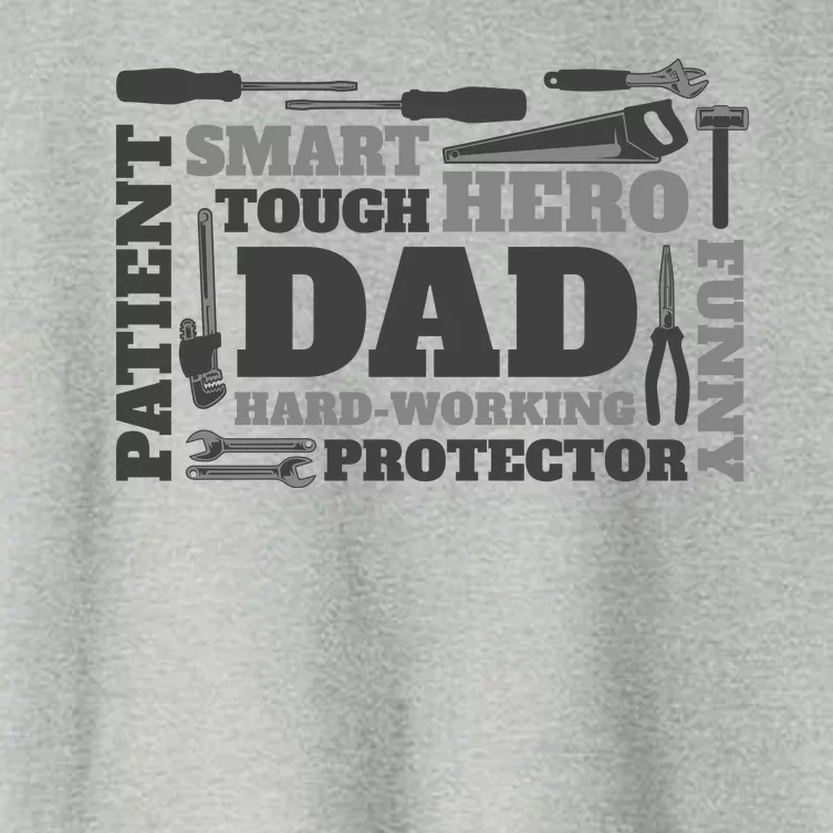 Hero Hard Working Dad Fathers Day Gift Women's Crop Top Tee