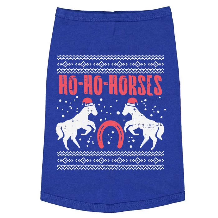 Ho Horses Xmas Ugly Christmas Sweater Equestrian Gift Doggie Tank