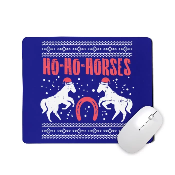 Ho Horses Xmas Ugly Christmas Sweater Equestrian Gift Mousepad