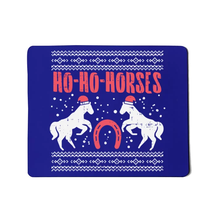 Ho Horses Xmas Ugly Christmas Sweater Equestrian Gift Mousepad