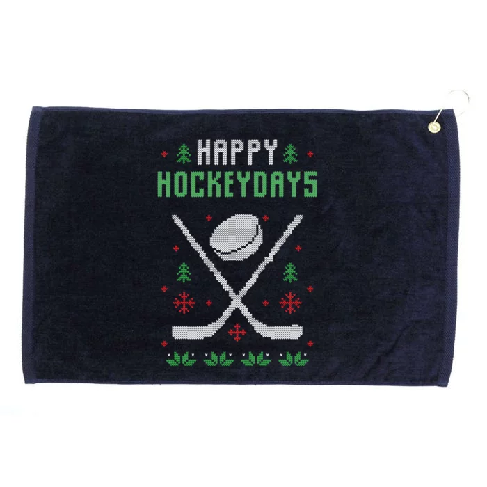 Happy Hockeydays Xmas For Lovers Grommeted Golf Towel