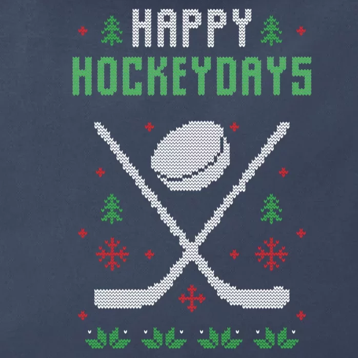 Happy Hockeydays Xmas For Lovers Zip Tote Bag