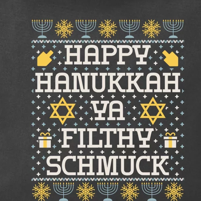 Happy Hanukkah Ya Filthy Schmuck, Funny Hanukkah Idea Zip Tote Bag