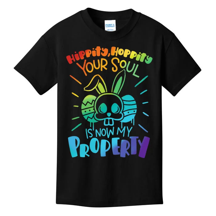 Hippity Hoppity your soul is now my property Funny Easter Kids T-Shirt