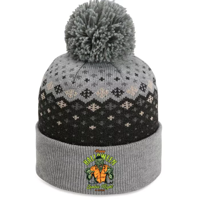 Happy Halloween Zombie Night The Baniff Cuffed Pom Beanie