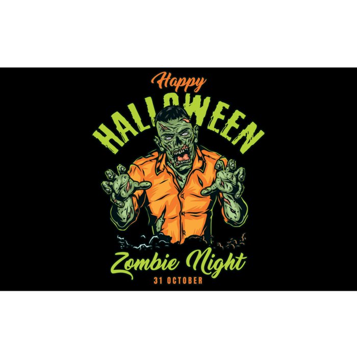 Happy Halloween Zombie Night Bumper Sticker