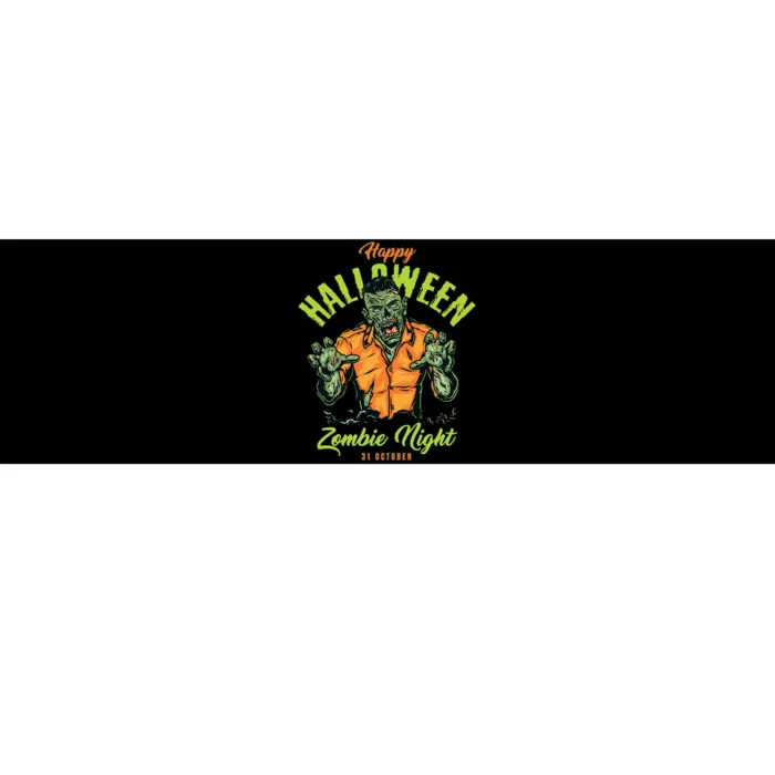 Happy Halloween Zombie Night Bumper Sticker