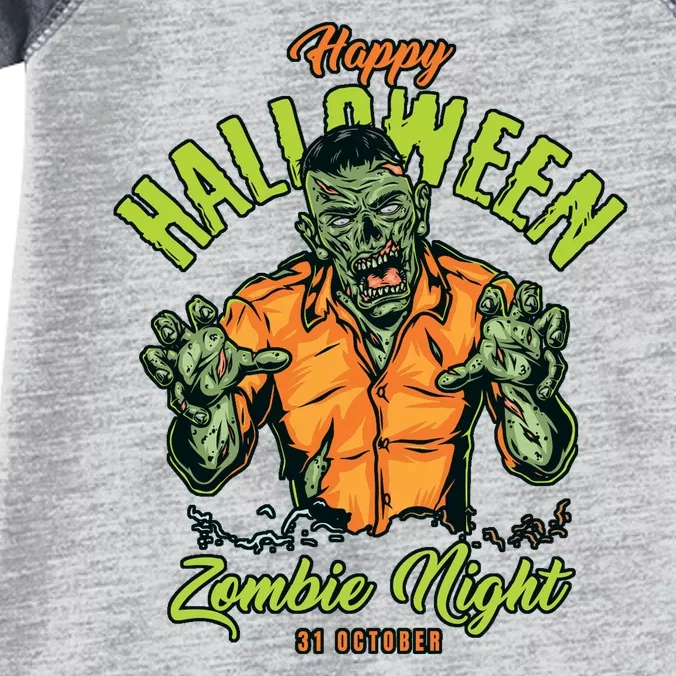 Happy Halloween Zombie Night Infant Baby Jersey Bodysuit