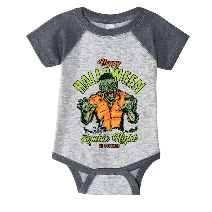 Happy Halloween Zombie Night Infant Baby Jersey Bodysuit