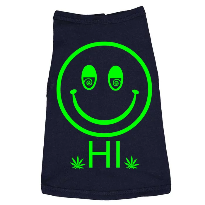 Hi Smiley Face Weed Doggie Tank