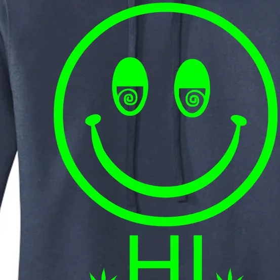 Hi Smiley Face Weed Women's Pullover Hoodie