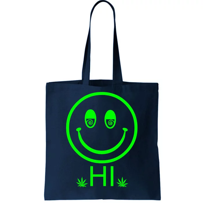 Hi Smiley Face Weed Tote Bag