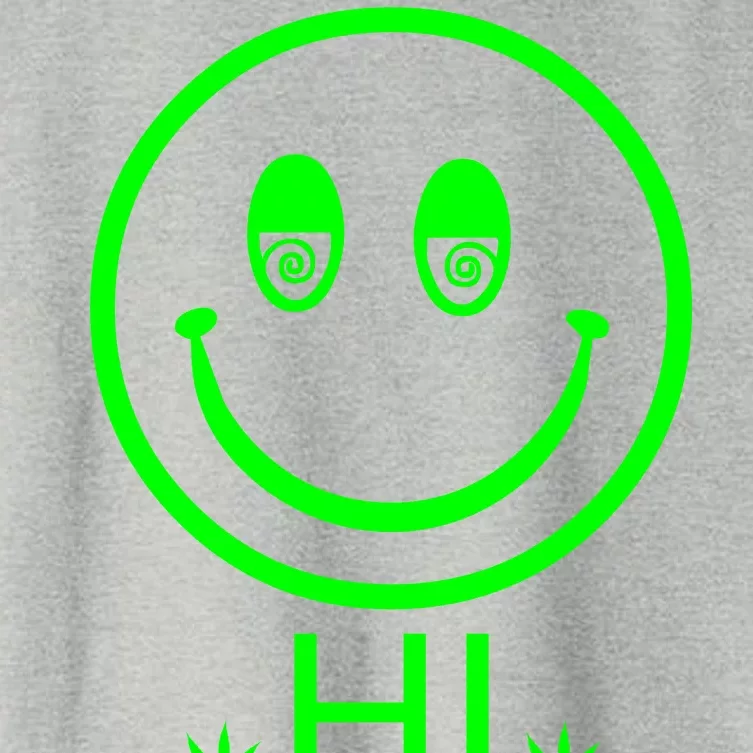 Hi Smiley Face Weed Women's Crop Top Tee