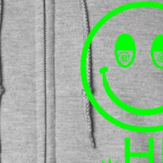 Hi Smiley Face Weed Full Zip Hoodie